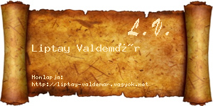 Liptay Valdemár névjegykártya